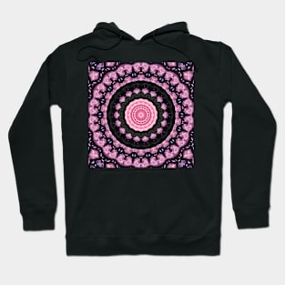 Crystal Hearts and Flowers Valentines Kaleidoscope pattern (Seamless) 21 Hoodie